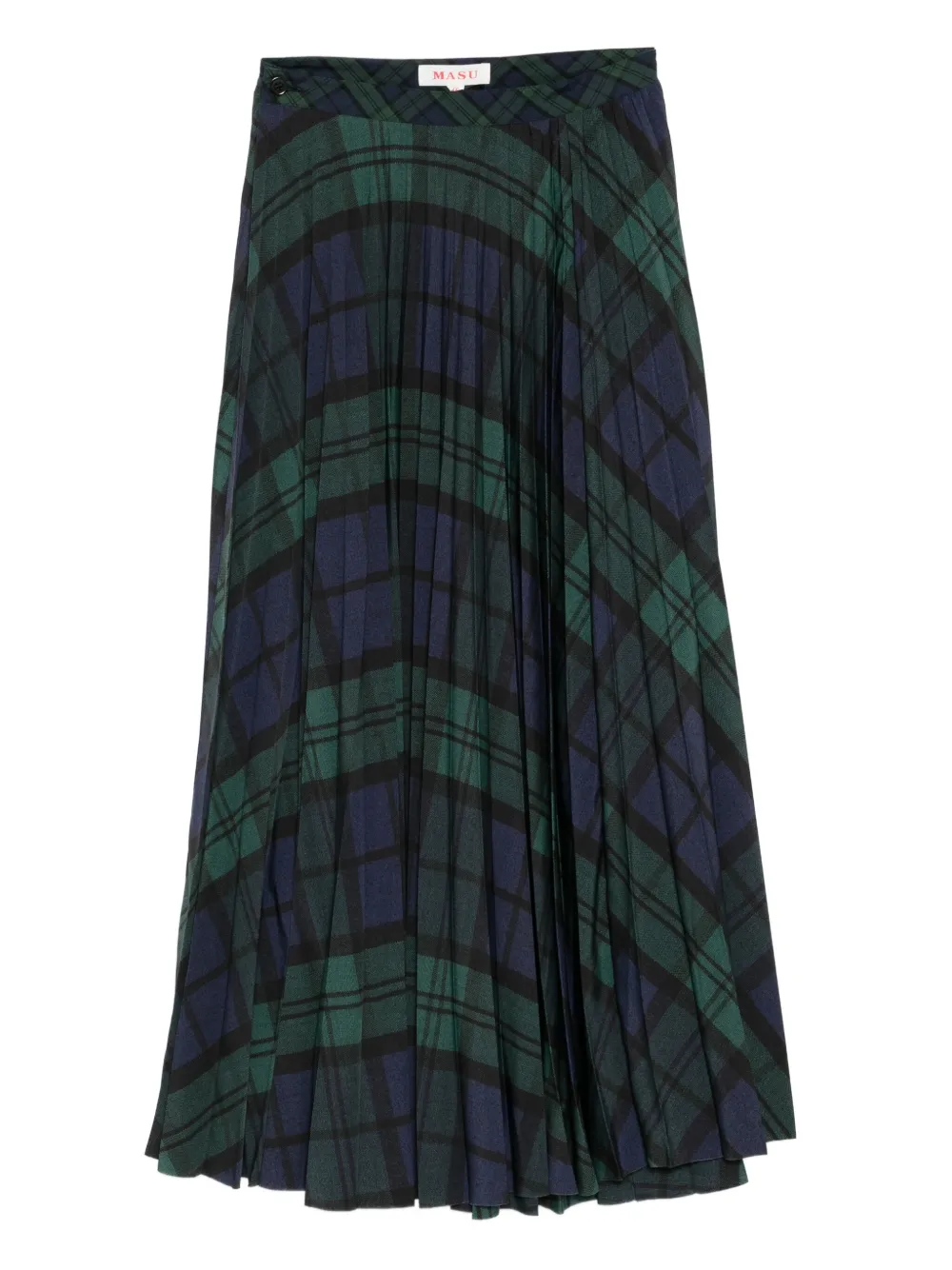 Masu Pleated Wrap Skirt In Green