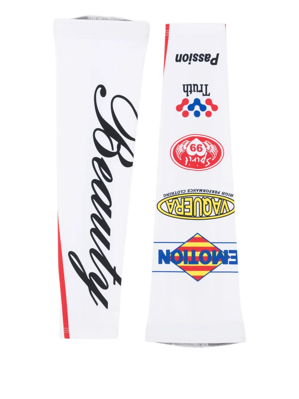 Vaquera logo-print arm gloves | White | Image 1