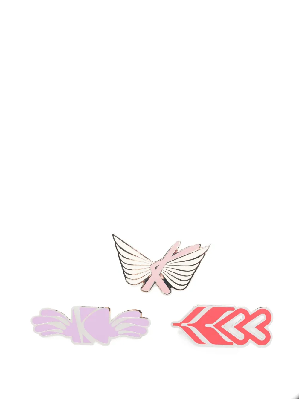 Kiko Kostadinov graphic-print pins | Silver | Image 1