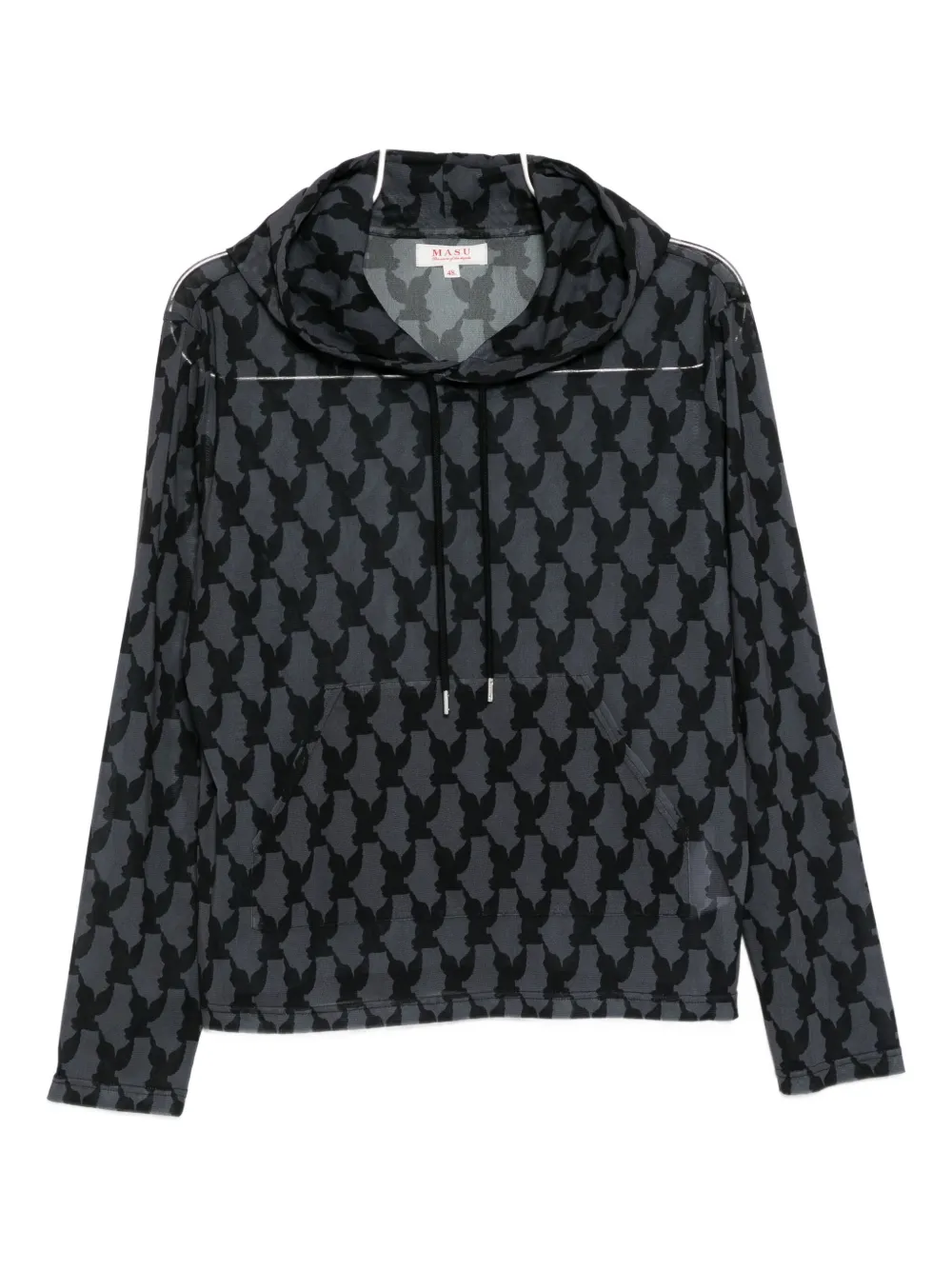 MASU all-over graphic print hoodie - Nero