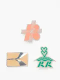 Kiko Kostadinov graphic-print pins - Gold