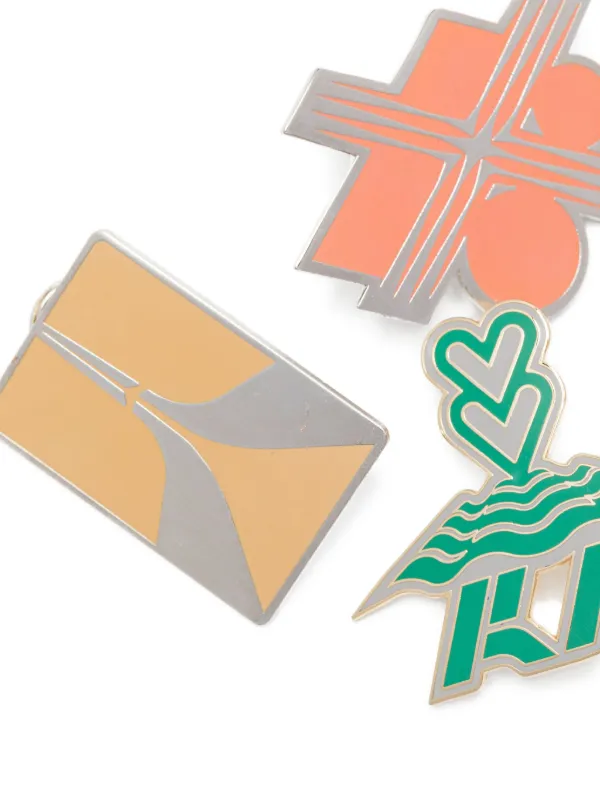 Kiko Kostadinov graphic-print Pins | Gold | FARFETCH