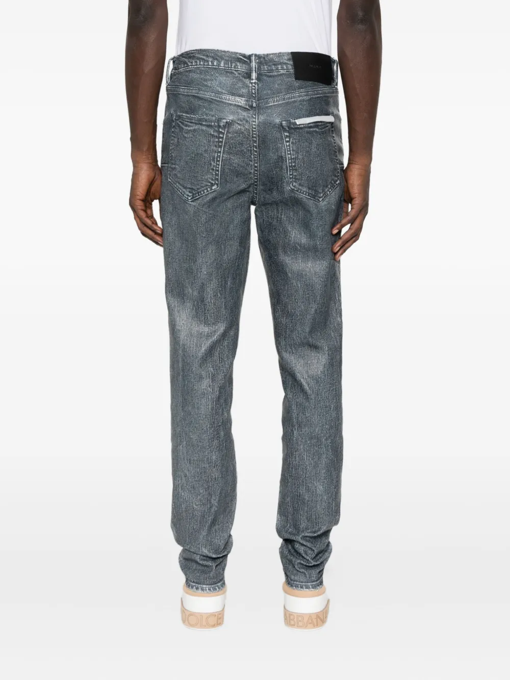 Purple Brand Jeans met acid-wassing Blauw