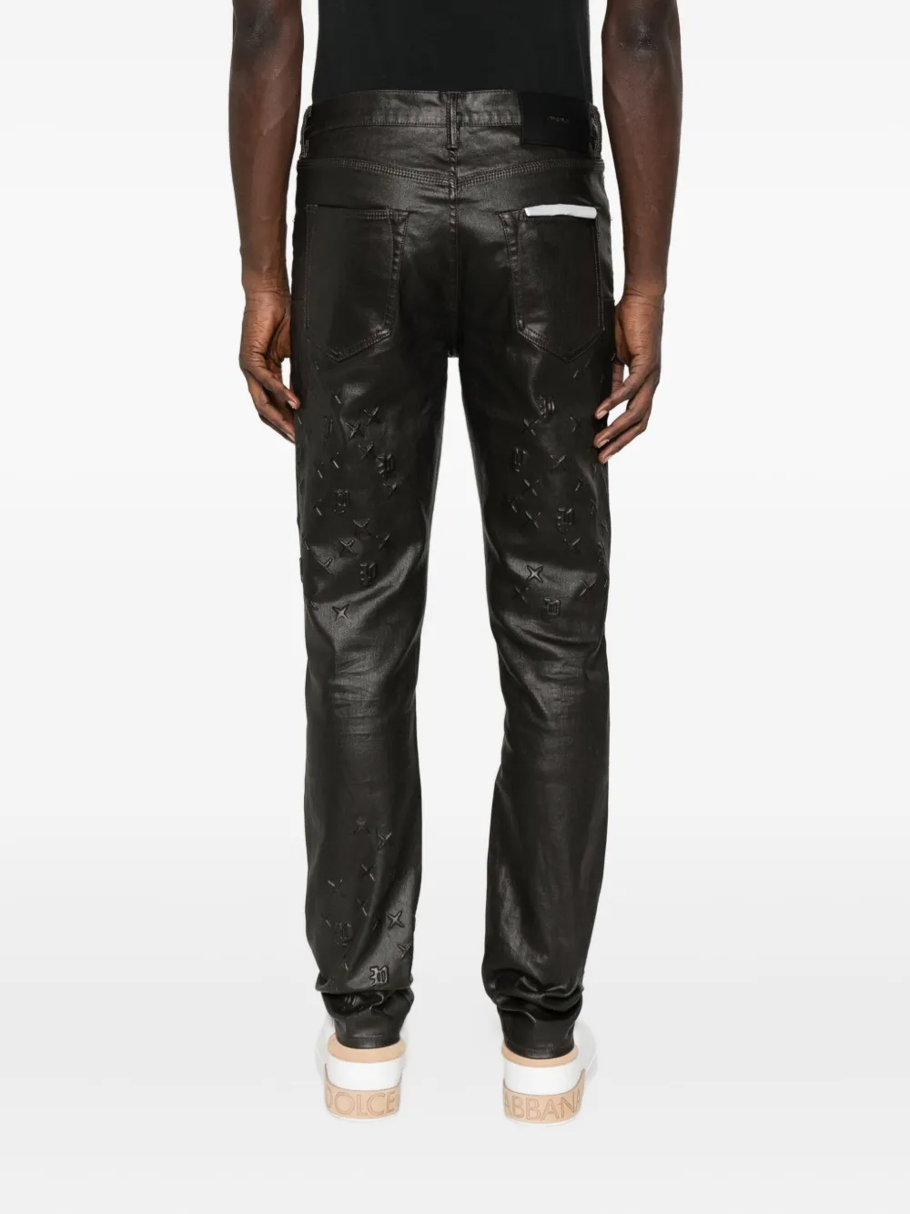 Purple Brand Jeans met ster-reliëf Zwart