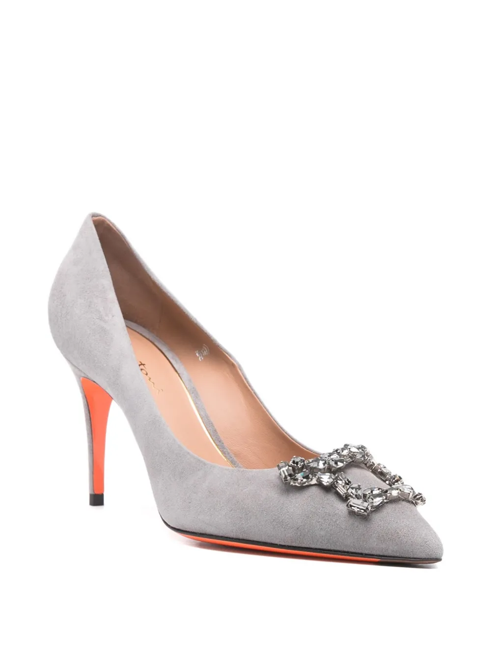 Santoni Verfraaide pumps Grijs