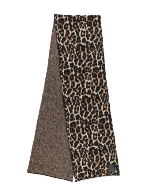 ANINE BING leopard print wool scarf