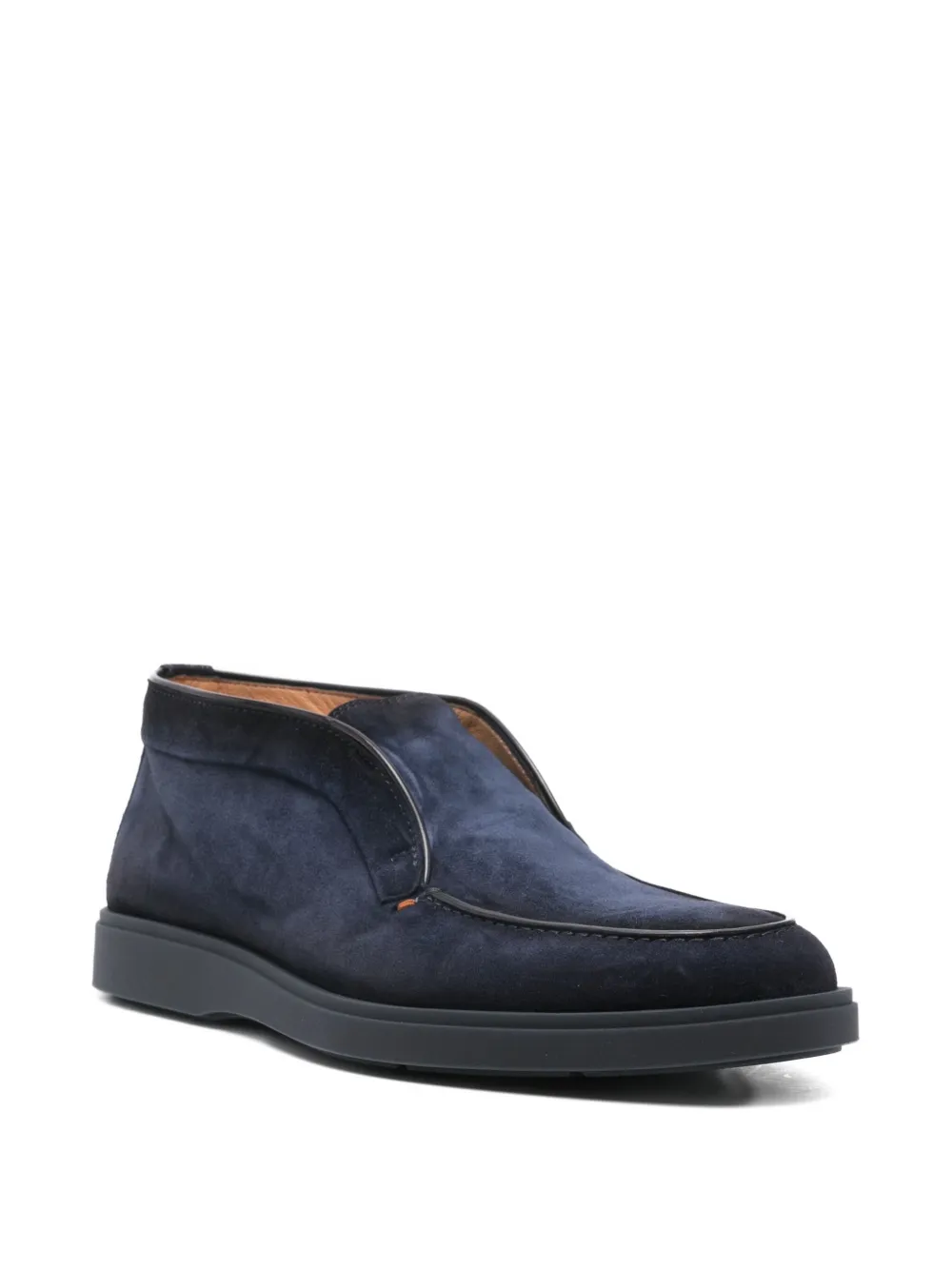 Santoni Suède loafers Blauw