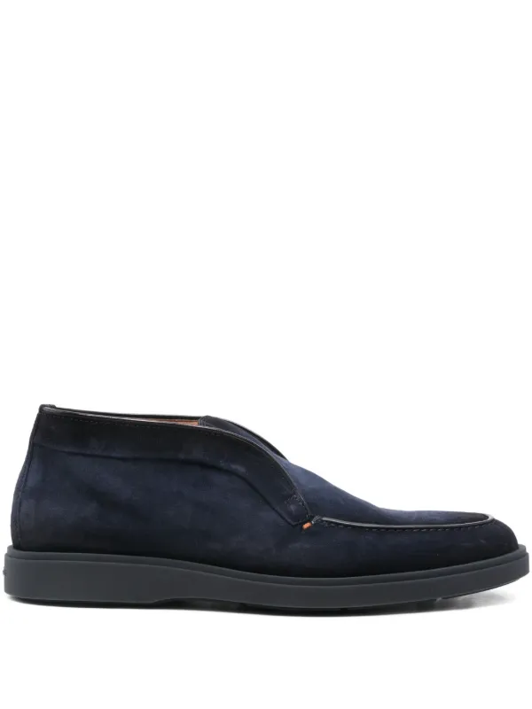 Santoni Suede Loafers | Blue | FARFETCH display picture 1