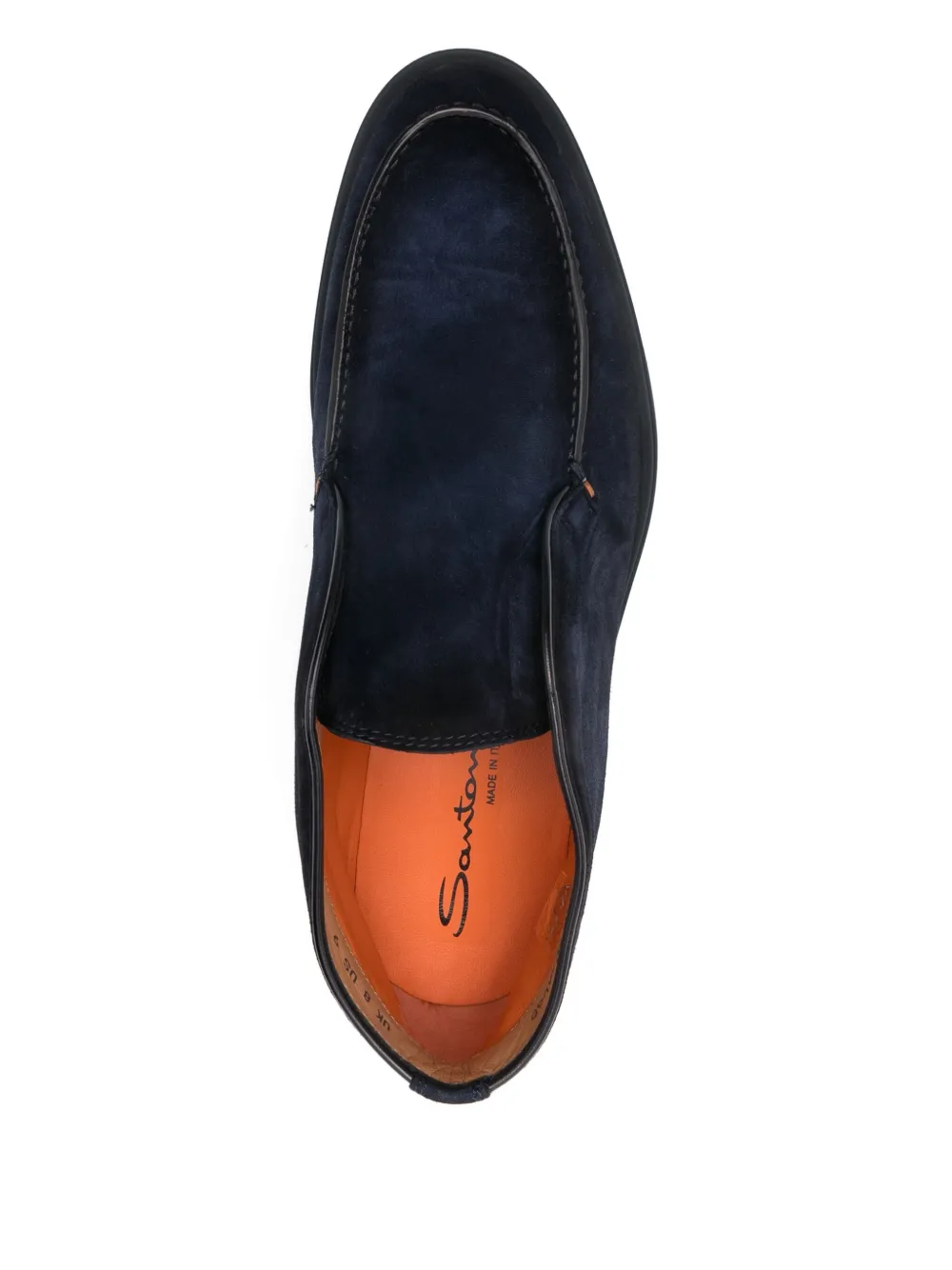 Santoni Suède loafers Blauw
