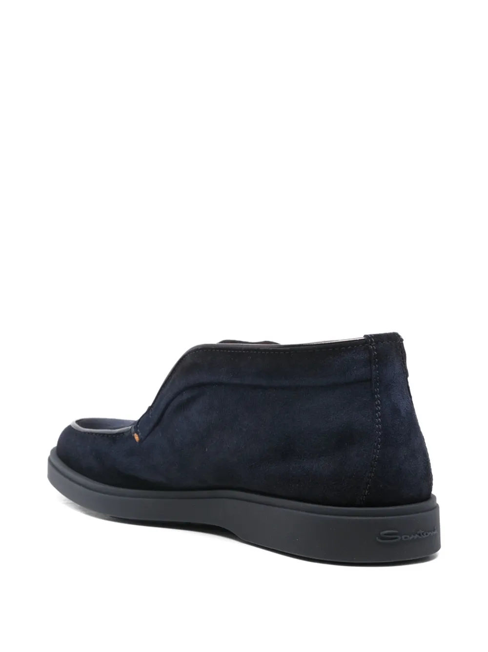 Santoni Suède loafers Blauw