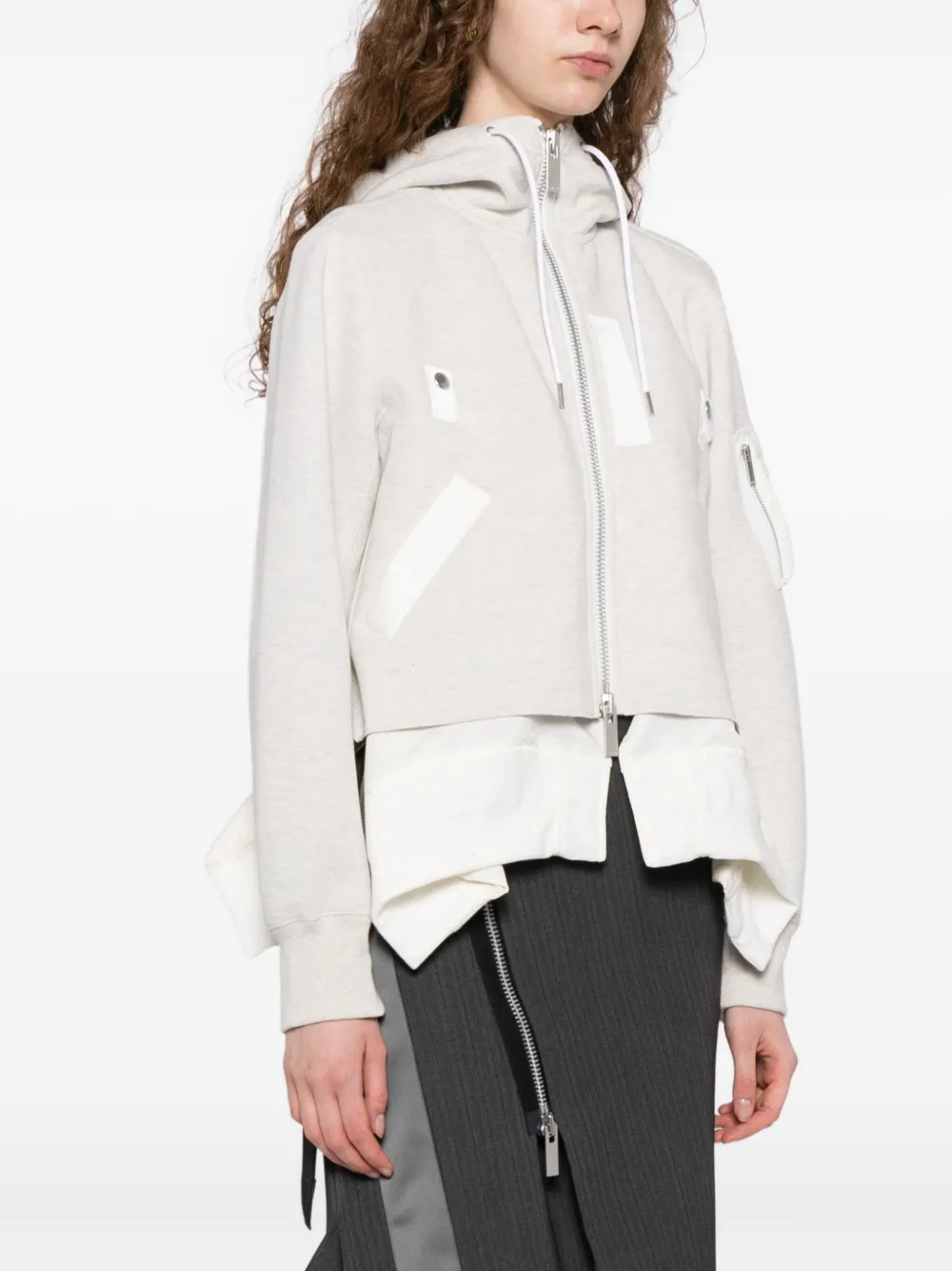 sacai Asymmetrisch jack Beige