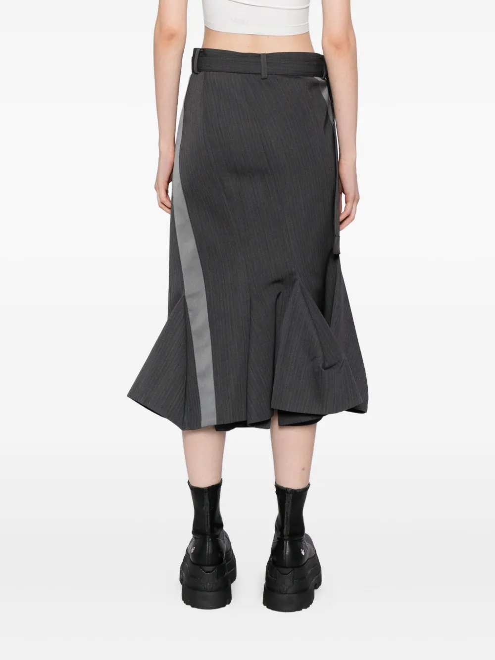 Sacai Asymmetric Skirt In Gray