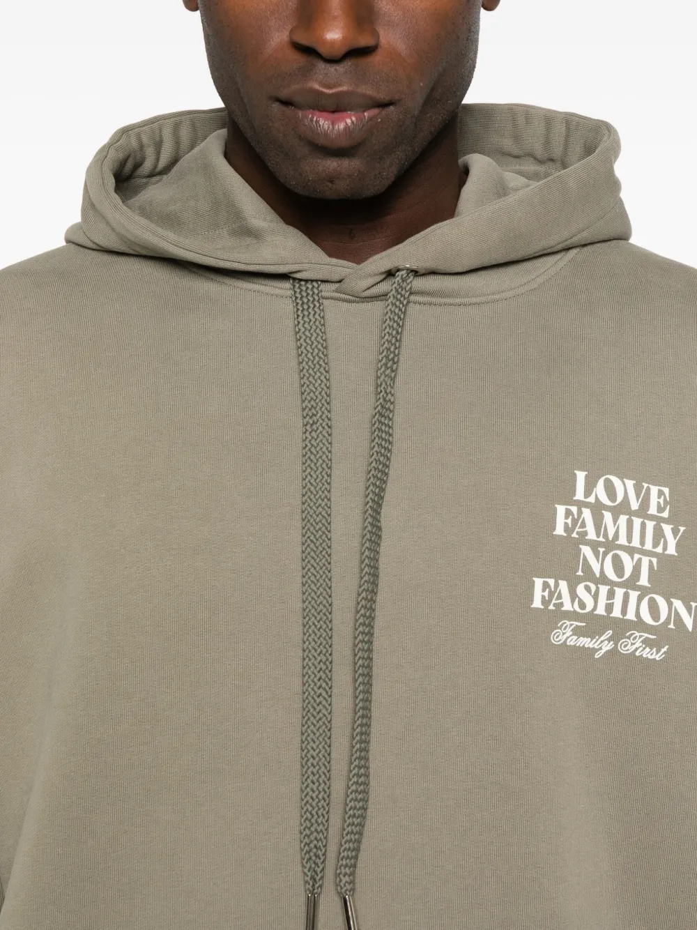 Family First Lfnf Slogan Hoodie In Green
