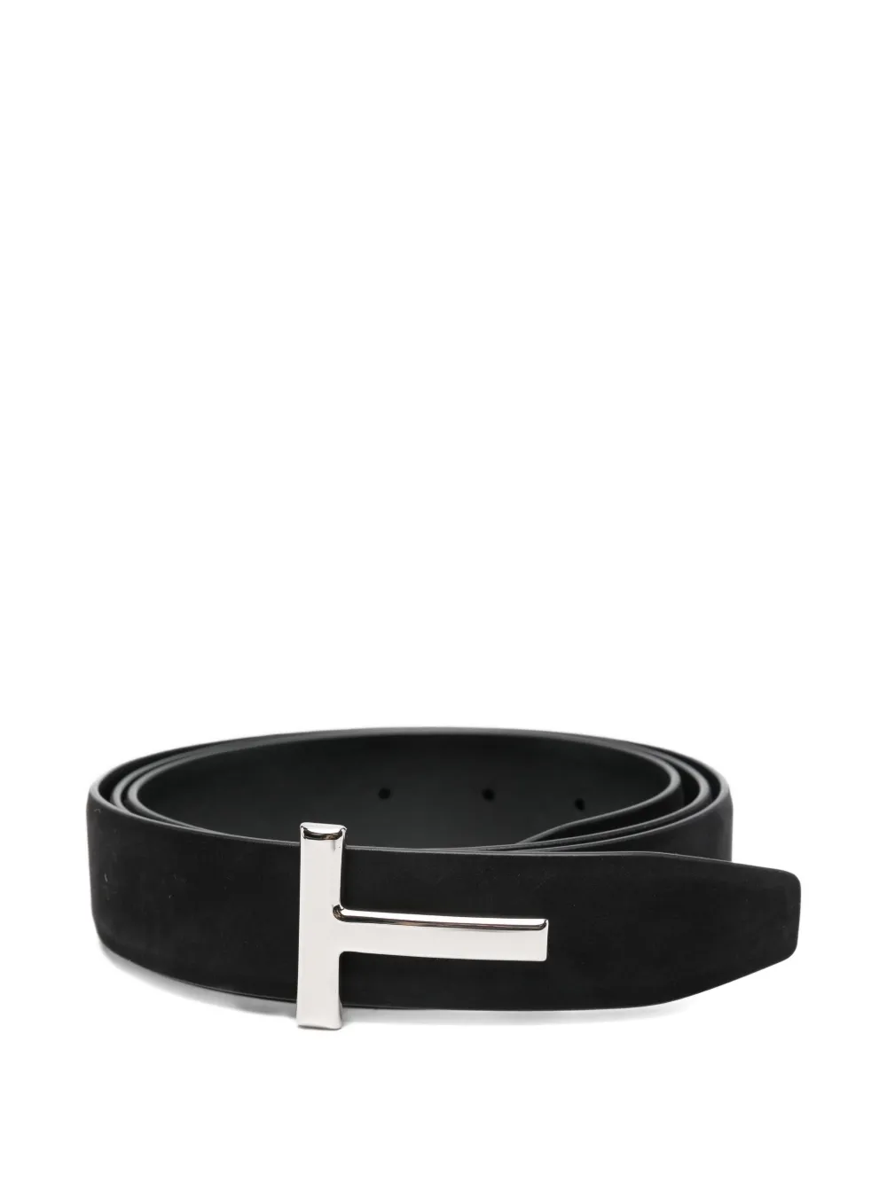 TOM FORD T-buckle suede belt | Black | Image 1