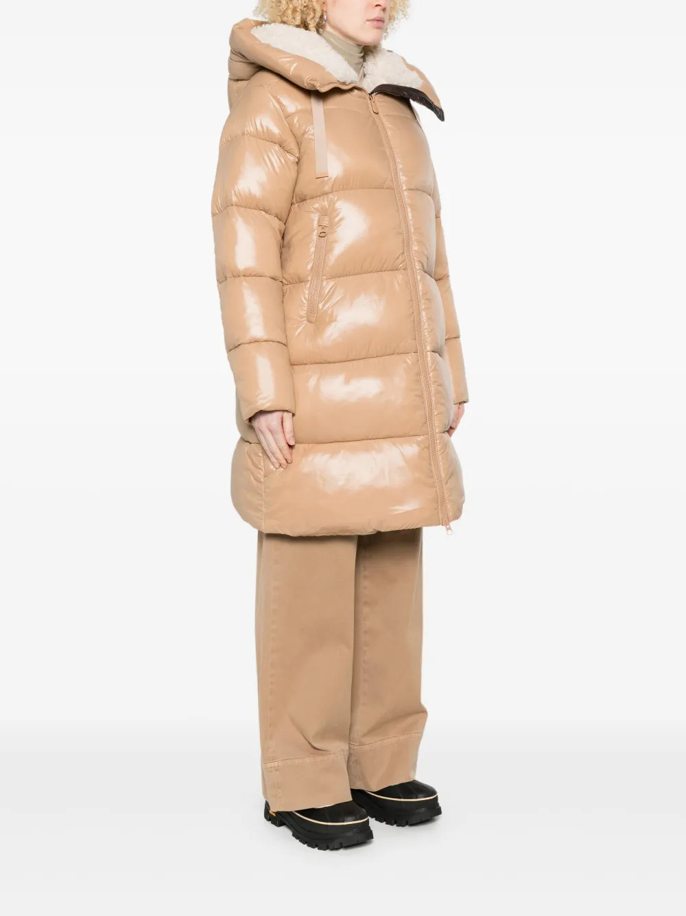 Save The Duck Donsjas met capuchon Beige