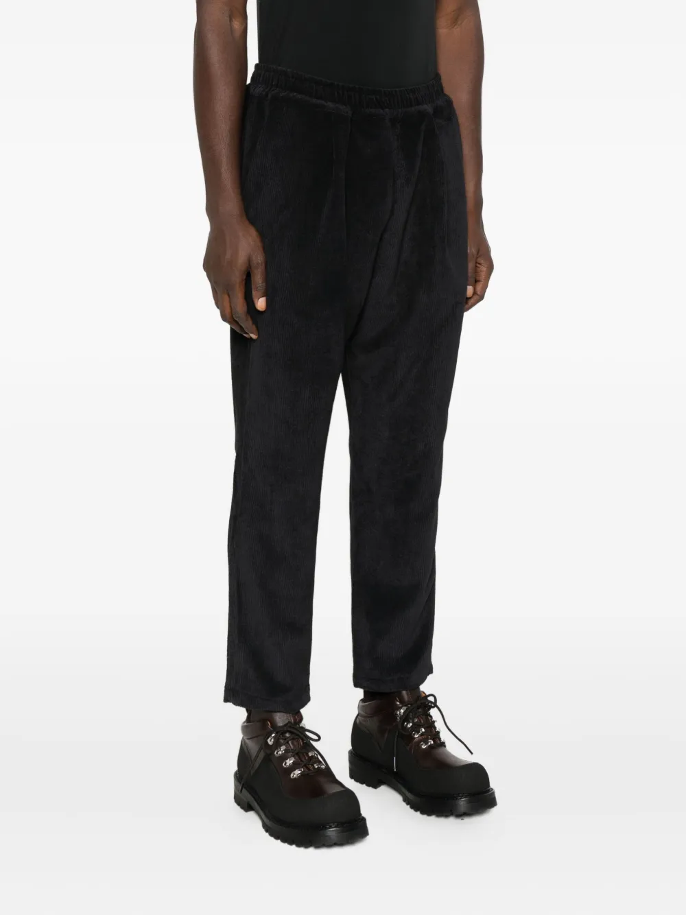 Family First Ribfluwelen broek met zak Zwart