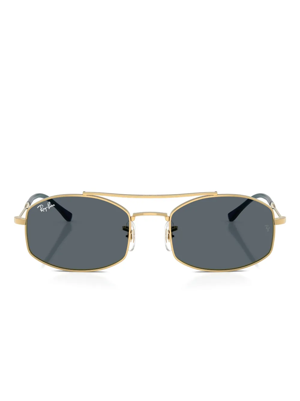 Ray-Ban オーバルフレーム サングラス - ゴールドトーン Ray-Ban オーバルフレーム サングラス - ゴールドトーン