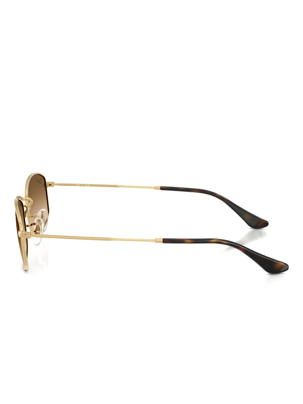 Ray-Ban Zonnebril met rechthoekig montuur Goud