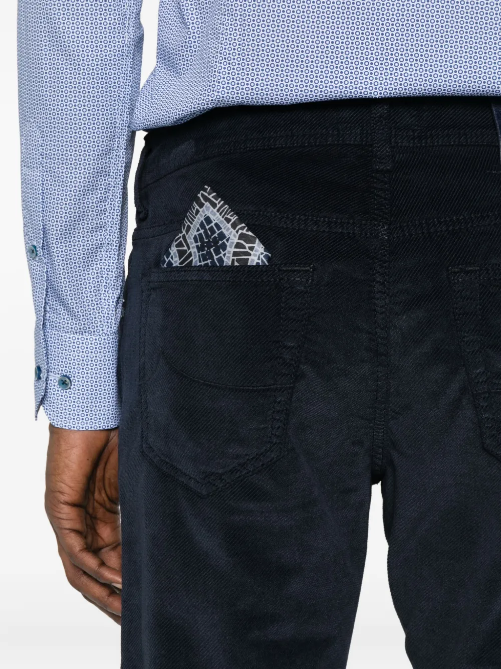Jacob Cohen Slim-fit Trousers With Five-pocket Design In Blue