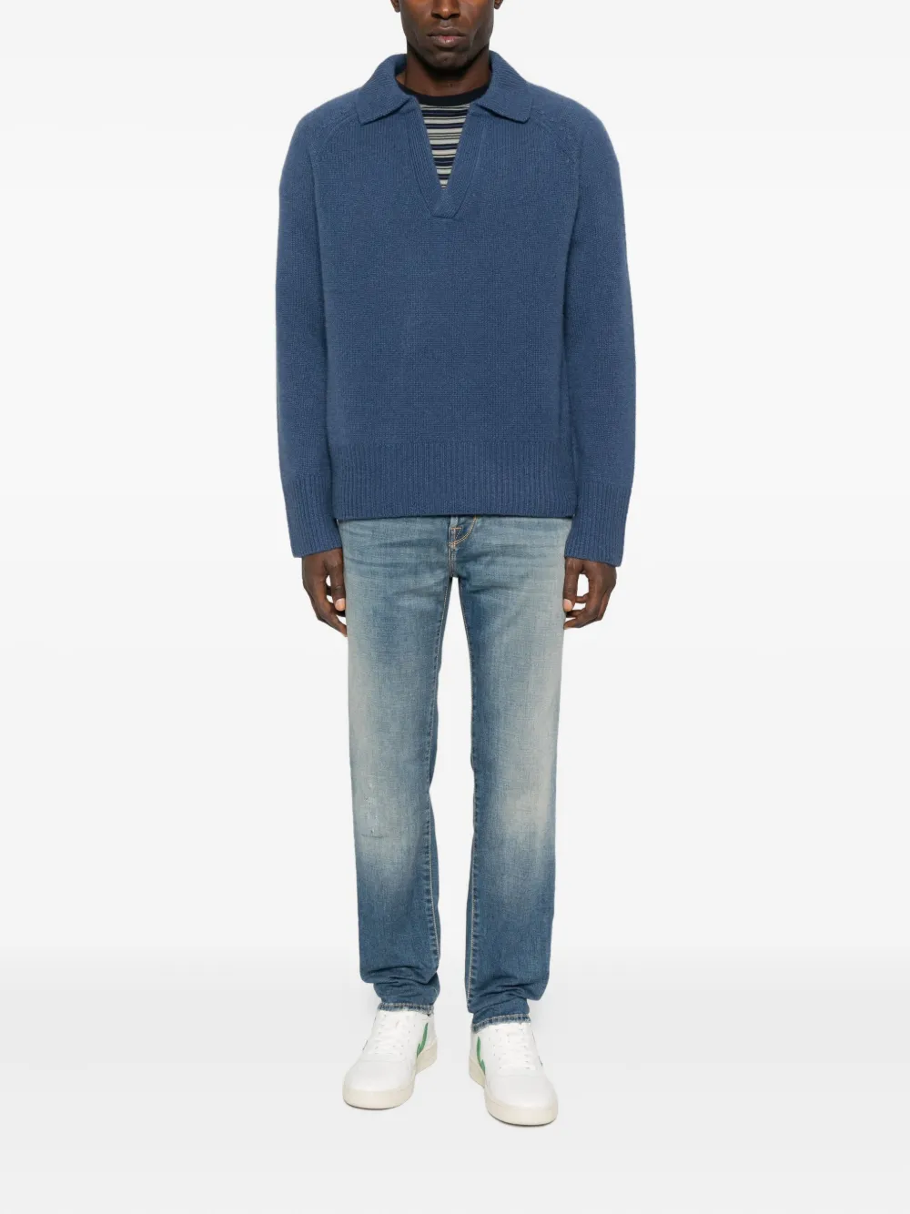 Jacob Cohën faded distressed jeans - Blauw