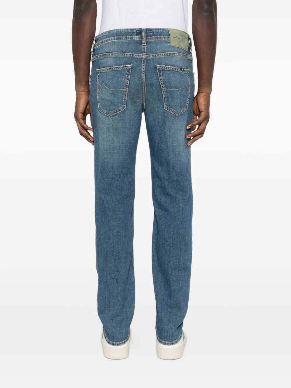 Jacob Cohen Faded Distressed Jeans In Blue