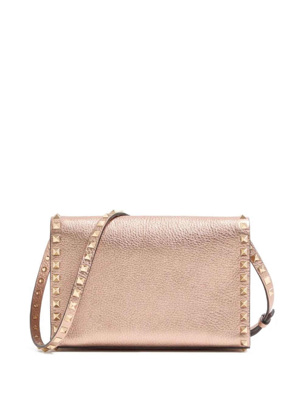 Valentino Garavani Rockstud leather shoulder bag - Roze