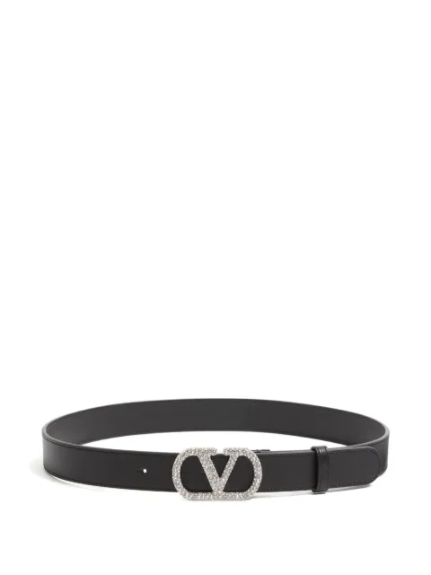 Valentino Garavani VLogo crystal-buckle belt