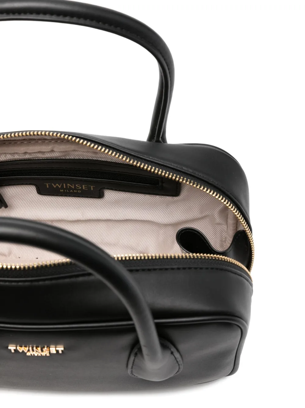 Twinset Logo-lettering Tote Bag In Brown