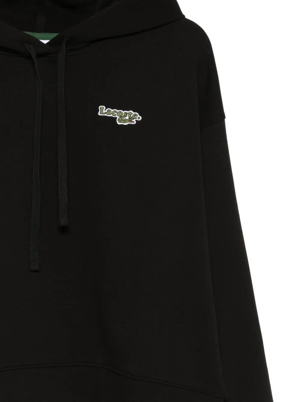 Lacoste Hoodie met trekkoord Zwart
