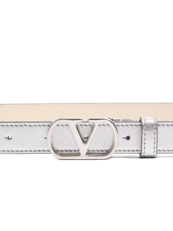 Valentino Garavani Vロゴ シグネチャー ベルト | シルバートーン 