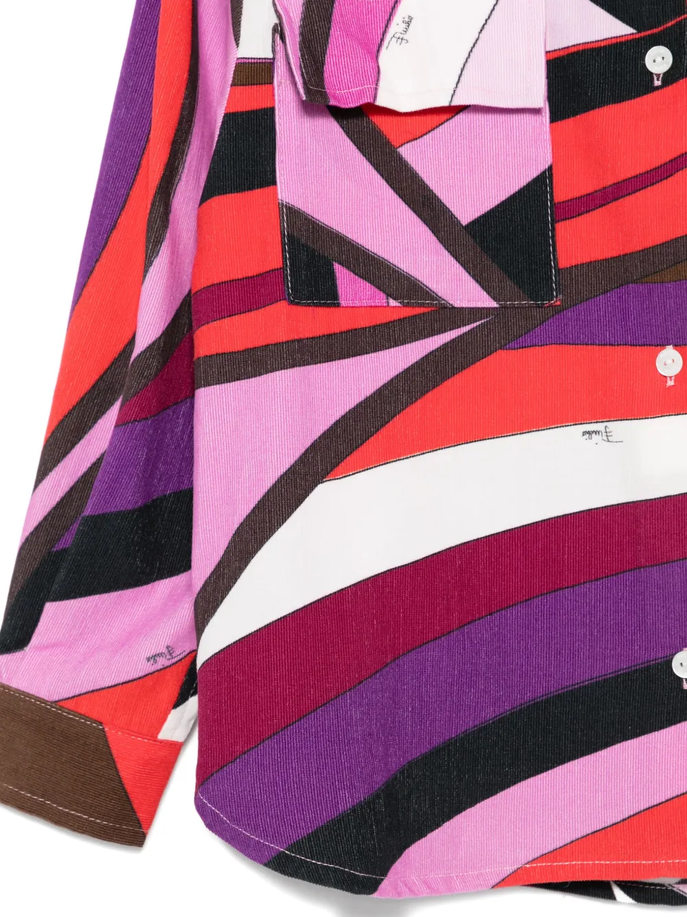 Pucci Junior Geometric-print Shirt In Multi