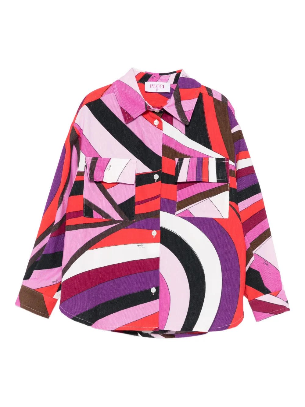 PUCCI Junior geometric-print shirt | Pink | Image 1
