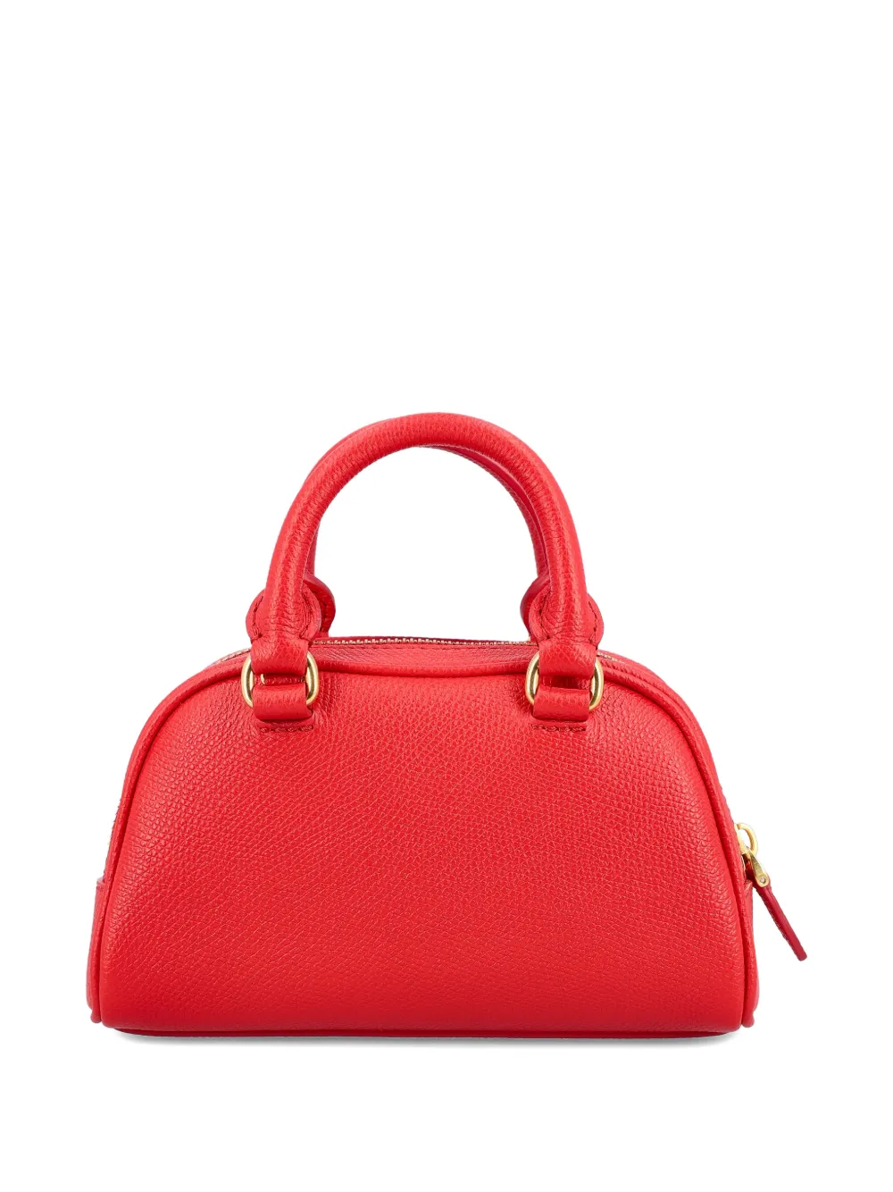 Valentino Garavani VLogo Signature kleine bowlingtas van korrelig kalfsleer Rood