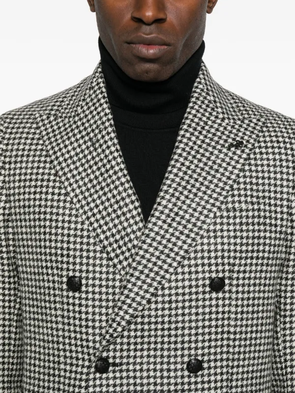 Tagliatore ハウンドトゥース ダブルジャケット | グレー | FARFETCH JP