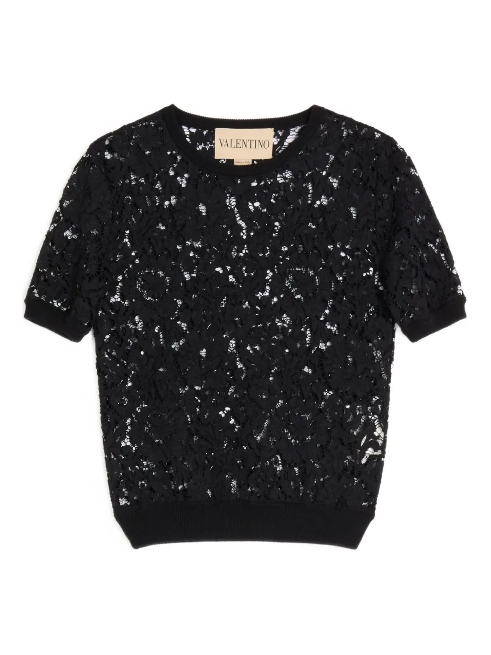 Valentino Garavani レースパネル トップ - ブラック Valentino Garavani レースパネル トップ - ブラック