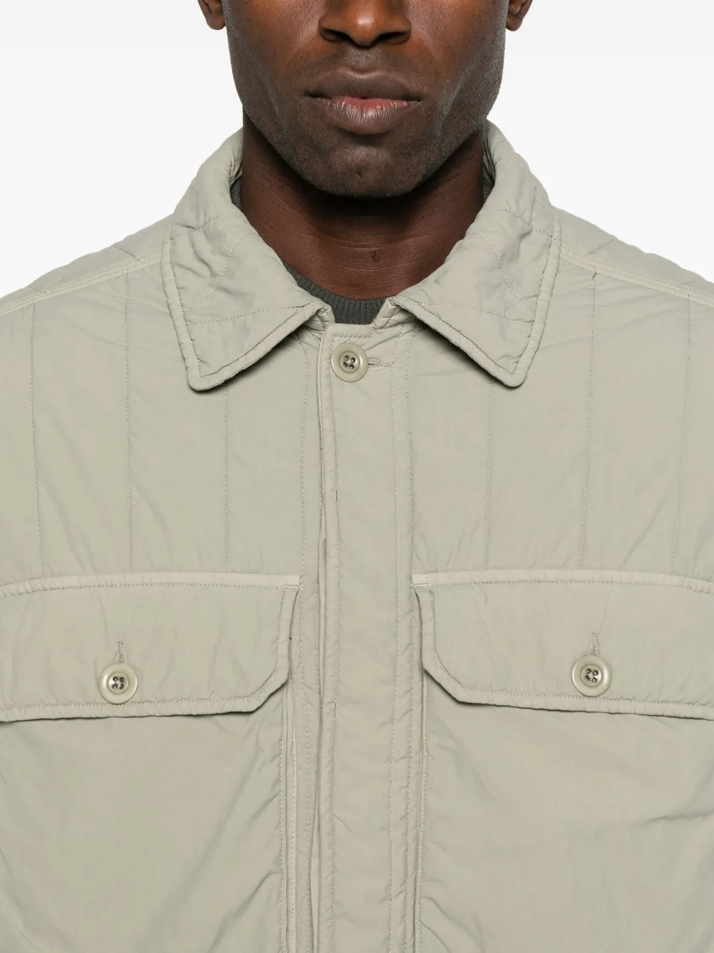 C.p. Company Short Padded Jacket Jackets Grey In Gray
