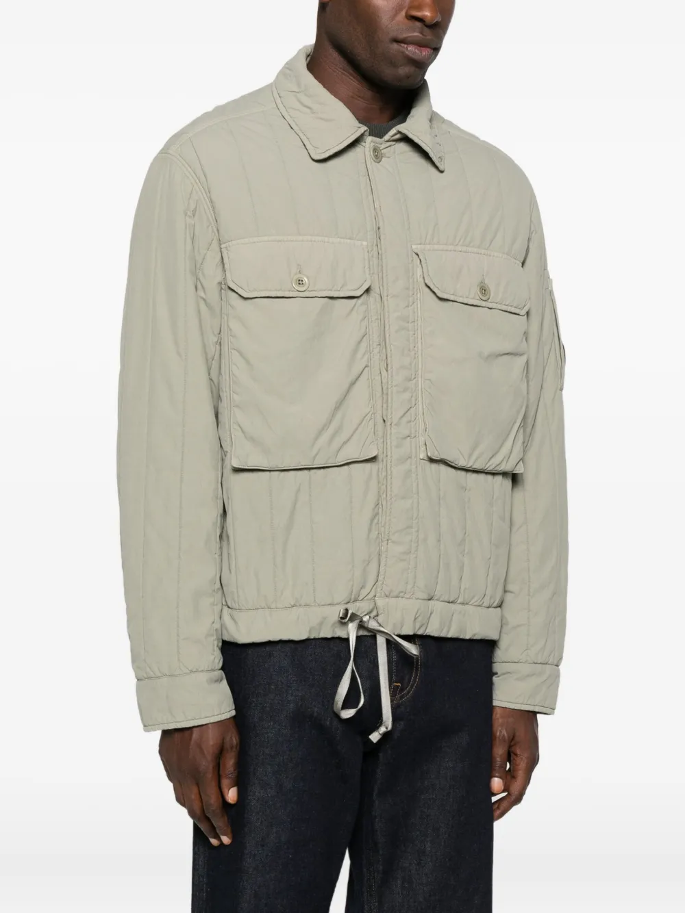 C.p. Company Short Padded Jacket Jackets Grey In Gray