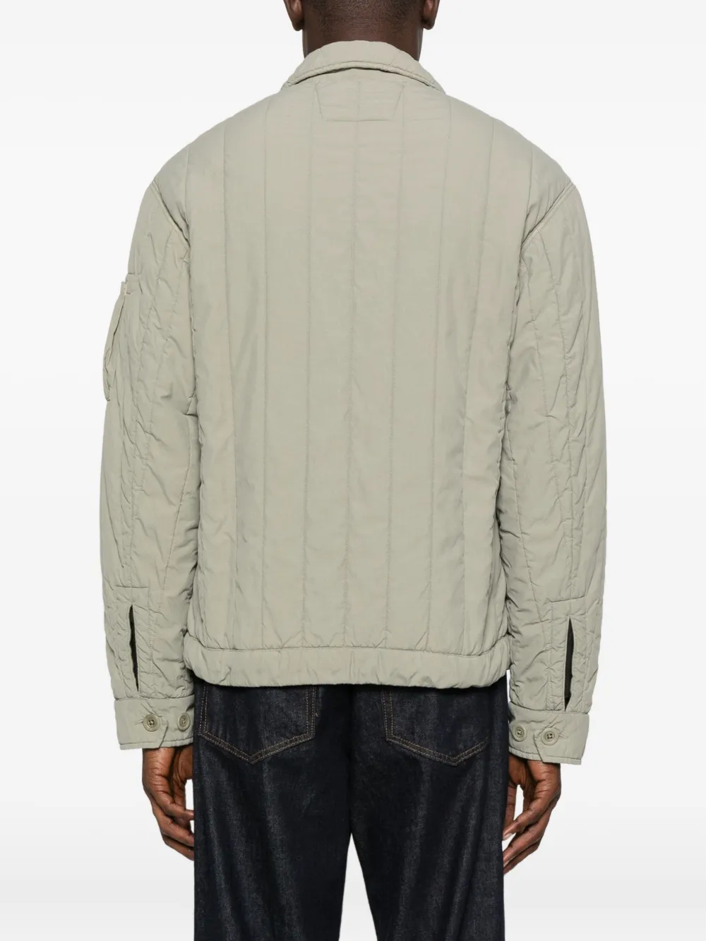 C.p. Company Short Padded Jacket Jackets Grey In Gray