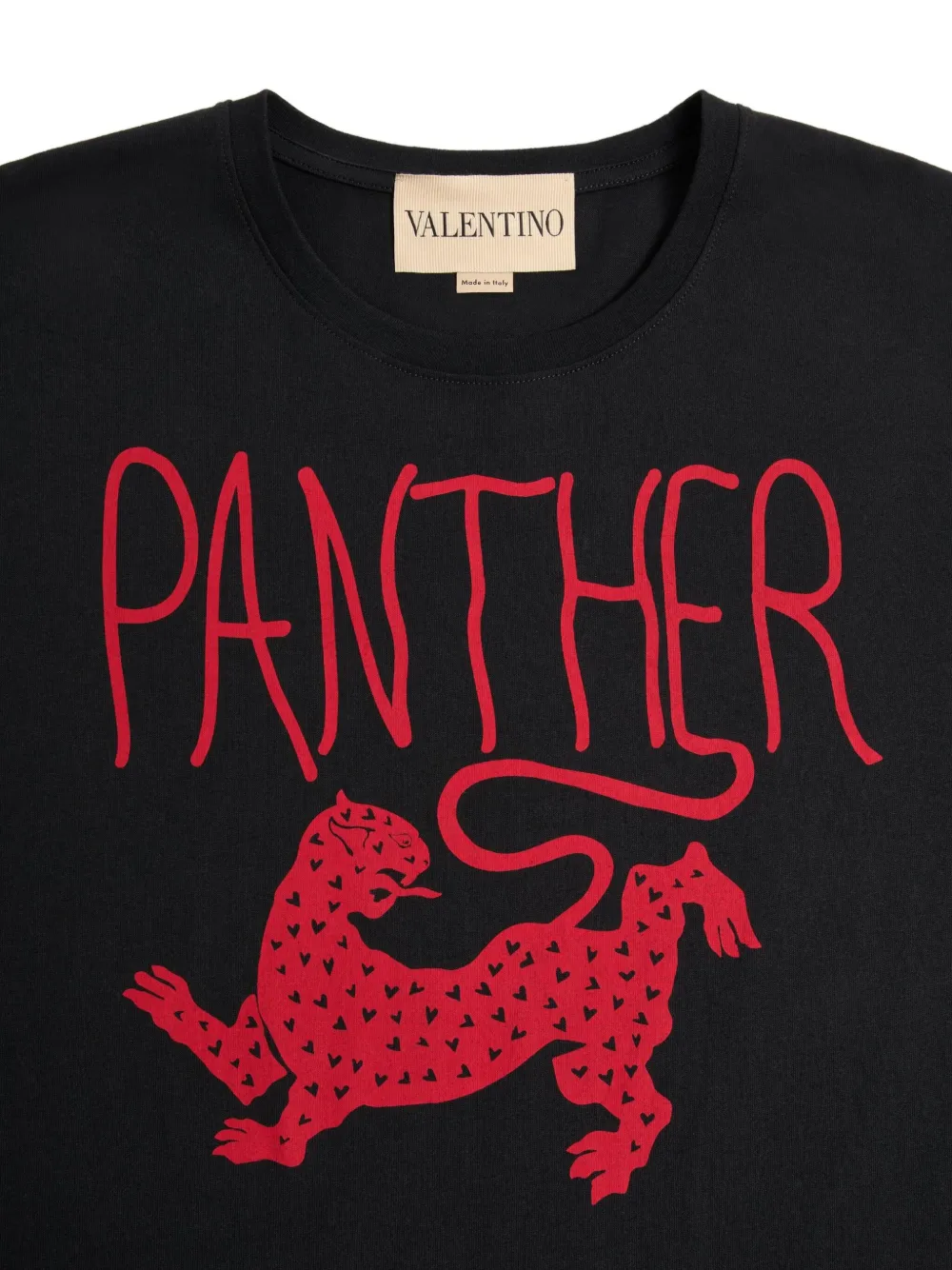 Valentino Garavani T-shirt met panterprint Zwart