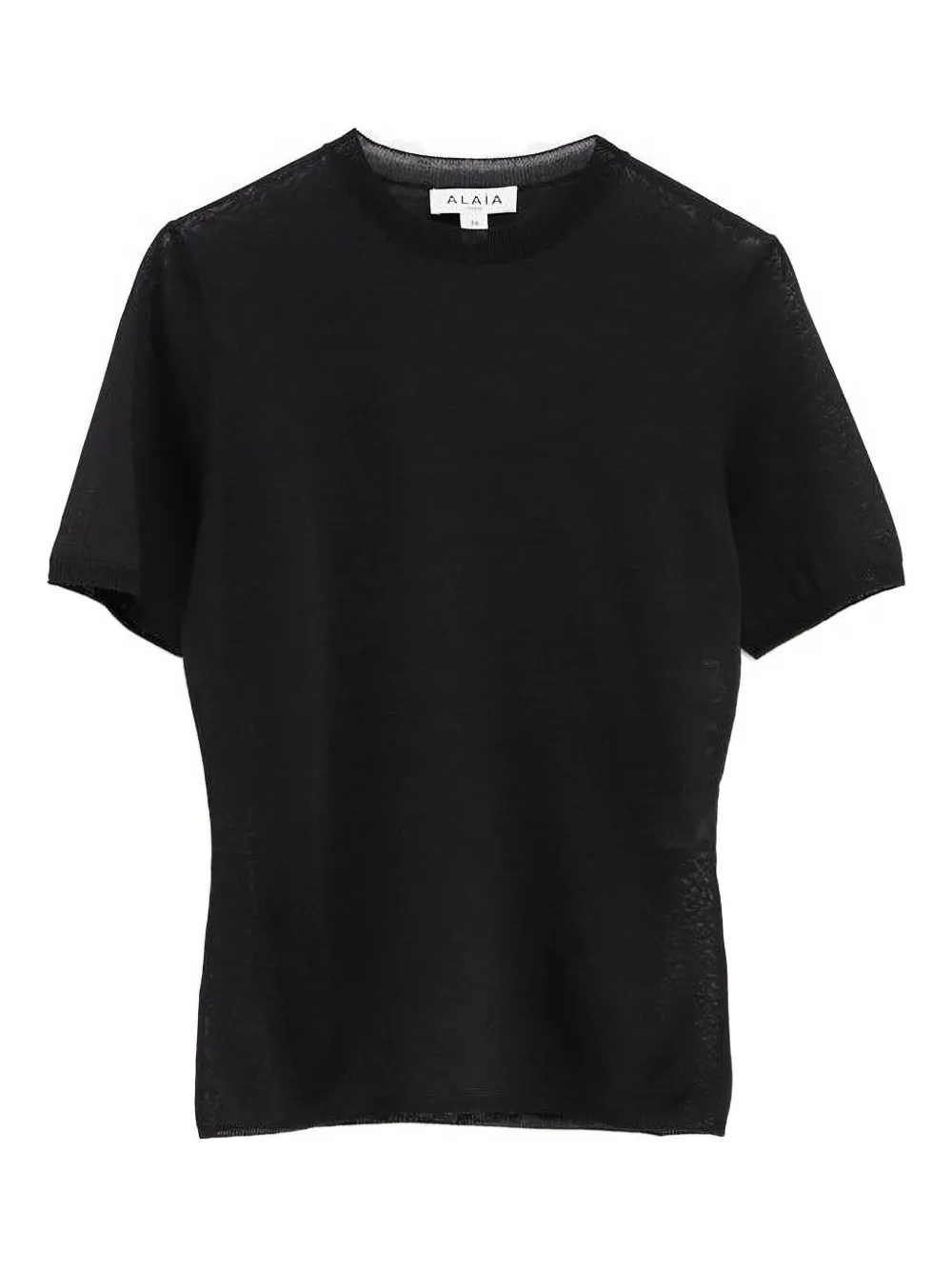 Alaïa short-sleeve knitted T-shirt | Black | Image 1