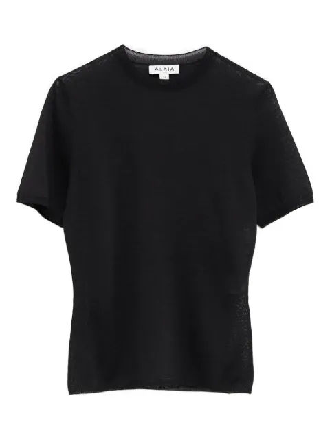 Alaïa short-sleeve knitted T-shirt