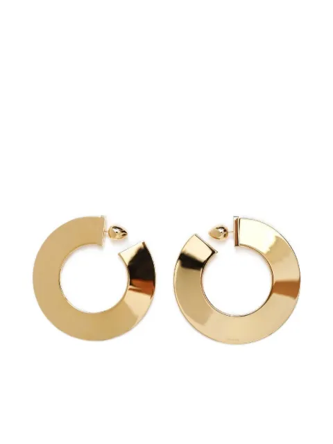 Alaïa Blade disc-shaped hoop earrings