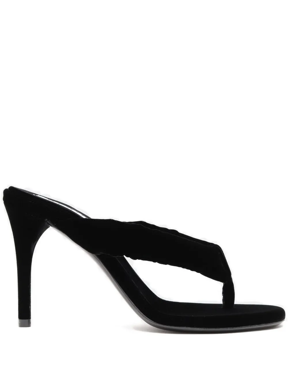 Alaïa 90mm velvet thong-strap sandals | Black | Image 1