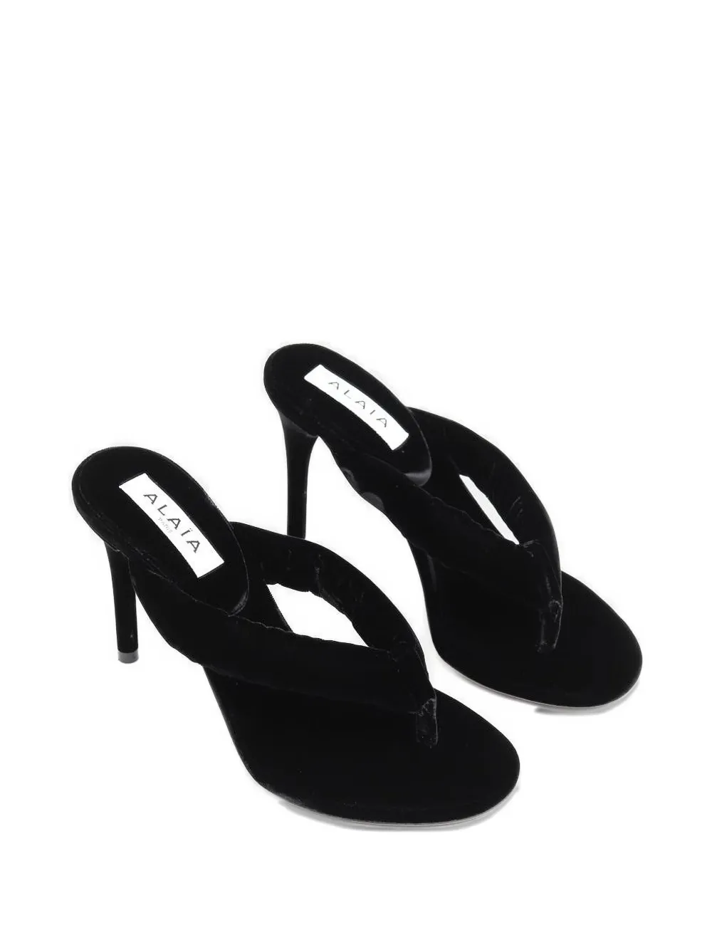 Alaïa 90mm velvet thong-strap sandals | Heeled Sandals | Image 2