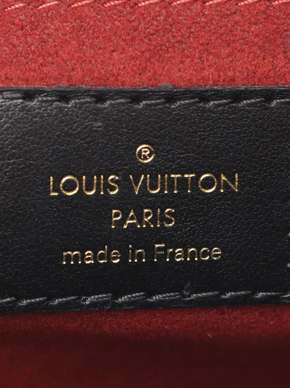 Pre-owned Louis Vuitton 2021-2025 Bicolor Monogram Empreinte Giant Montaigne Bb Satchel In Black