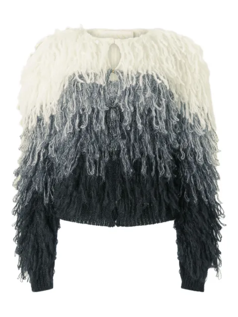 Genny ombre fringed cardigan