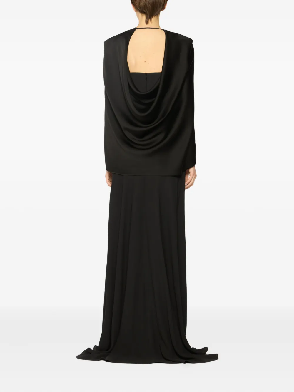 Genny Draped Cape In Black