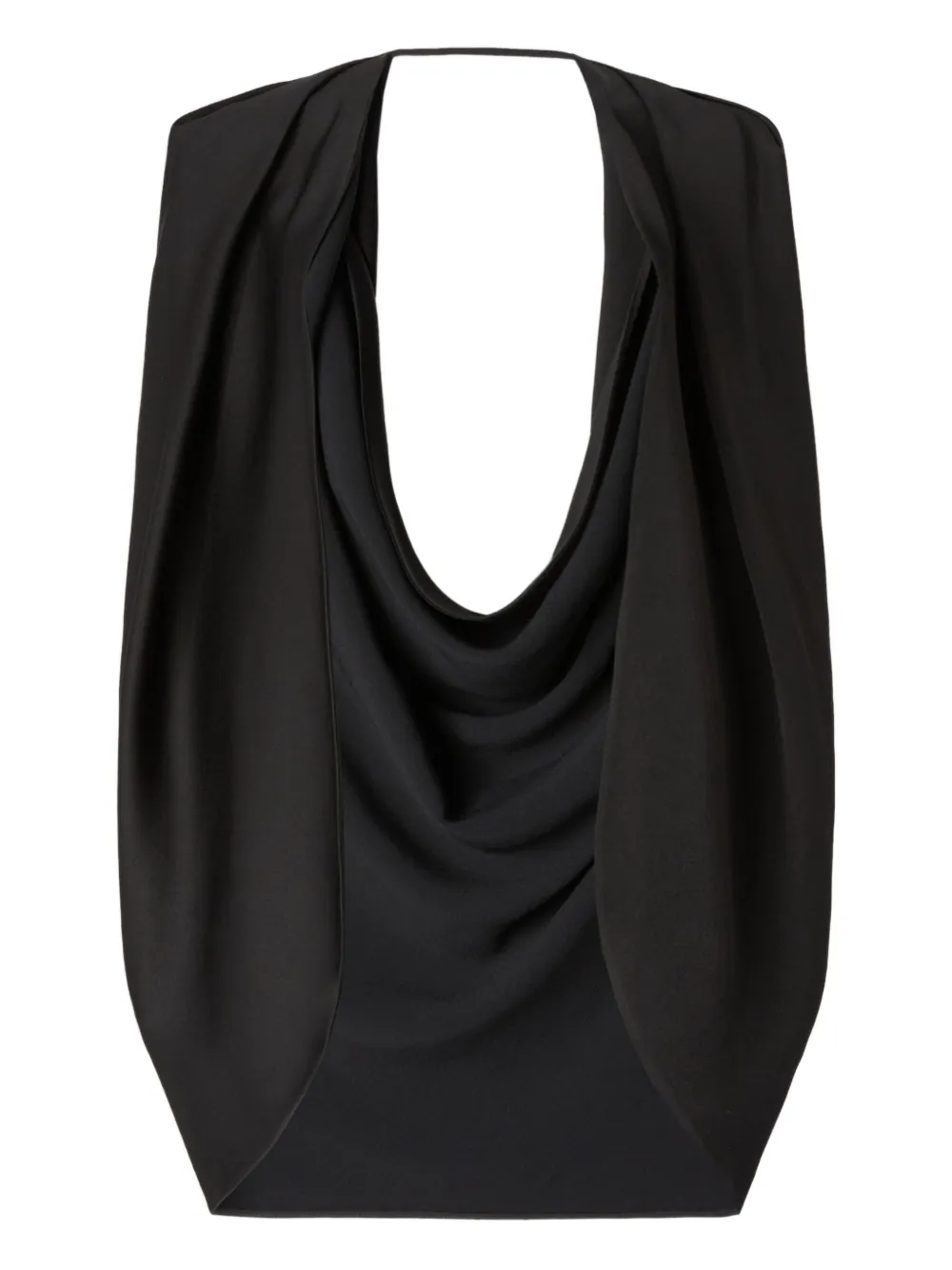 Genny draped cape | Black | Image 1