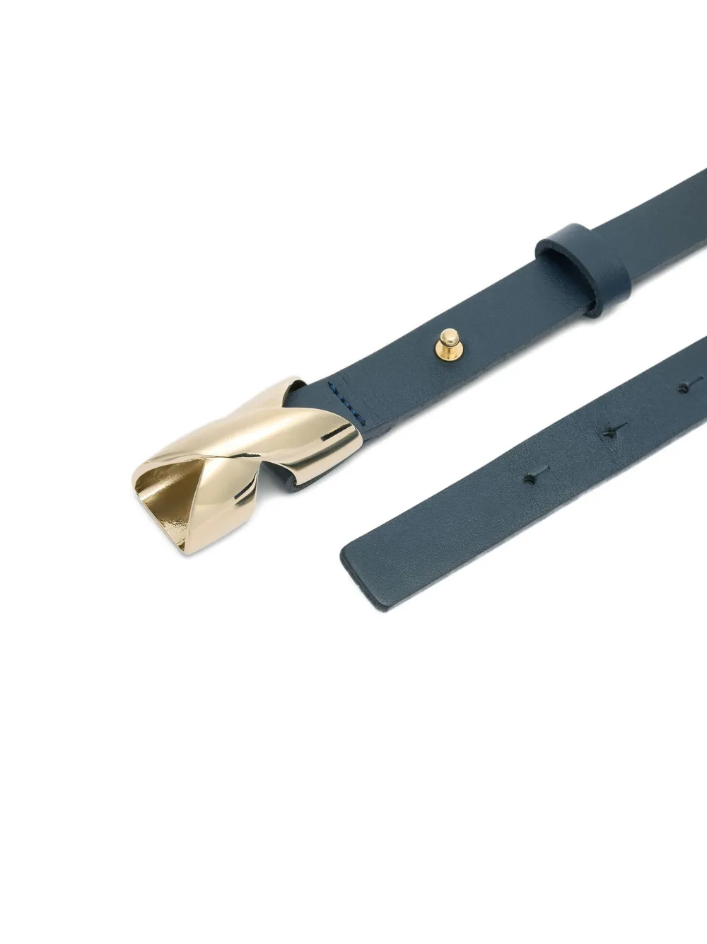 Genny twisted leather belt - Zwart