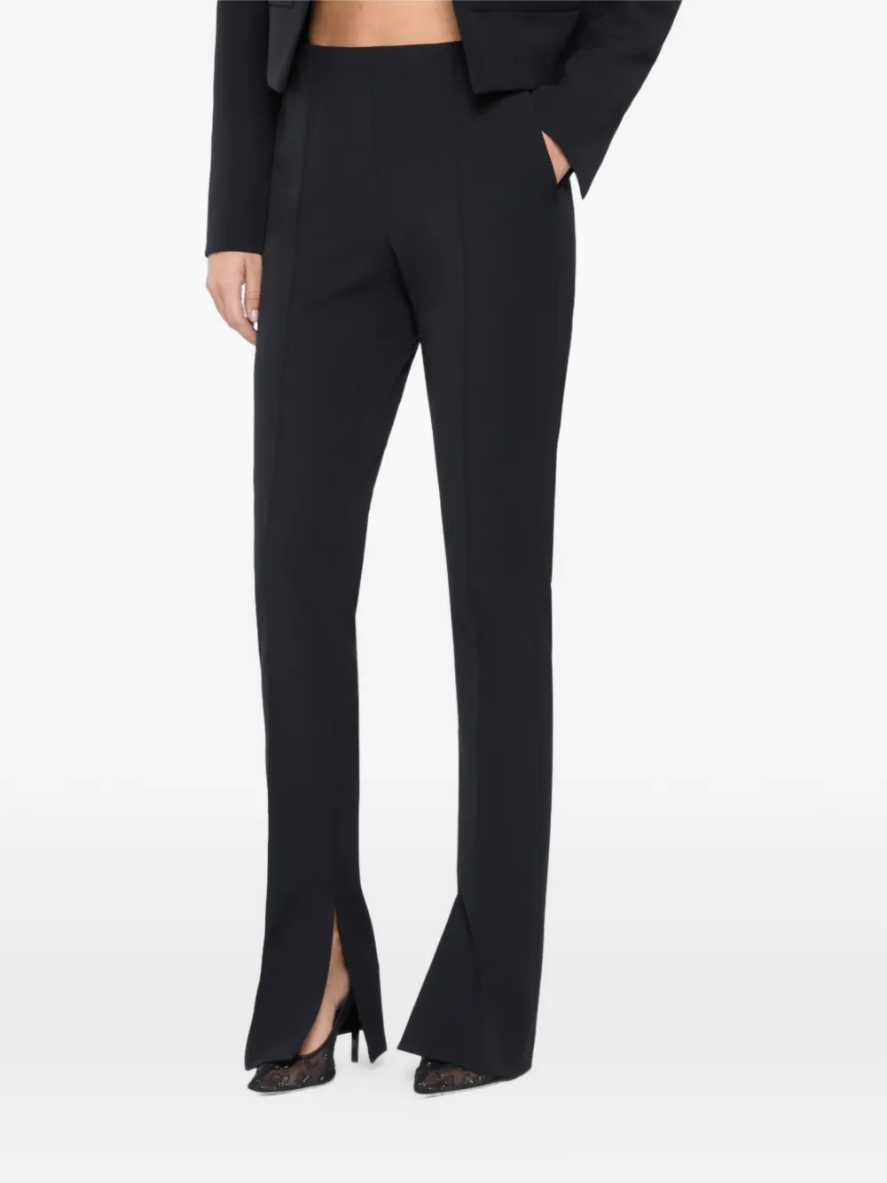 Genny Broek met split Zwart